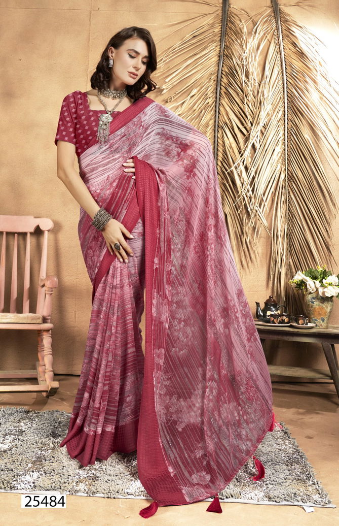 Subhlaxmi Vol 7 Vallabhi Daily Wear Georgette Sarees Wholesale Shop In Surat